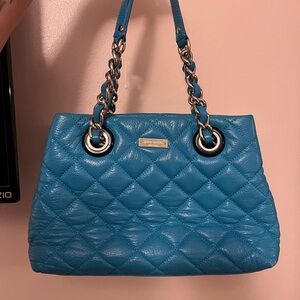 Kate Spade Turquoise Quilted Shoulder Bag